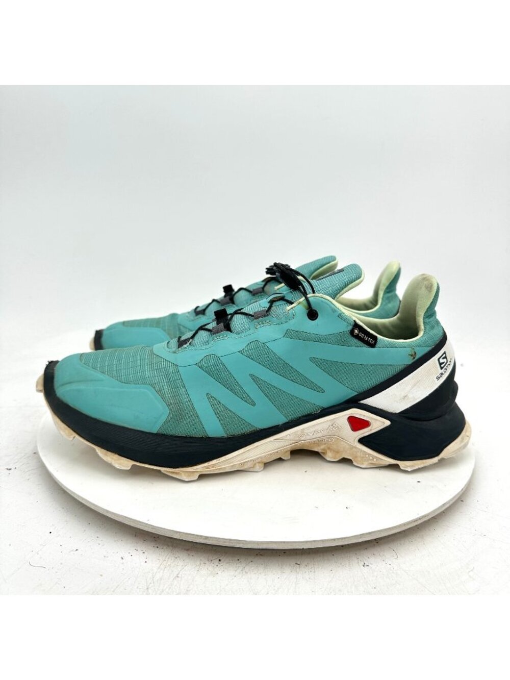 Salomon Supercross GTX Women Size 9 Teal Black Quicklace Trail Running Shoes